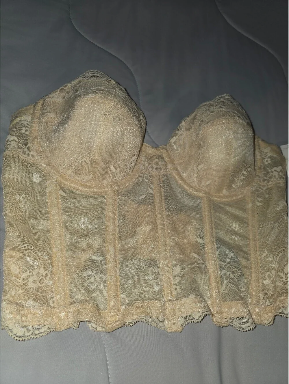 Dominque Bustier Strapless - Beige bra 34A - new with tags